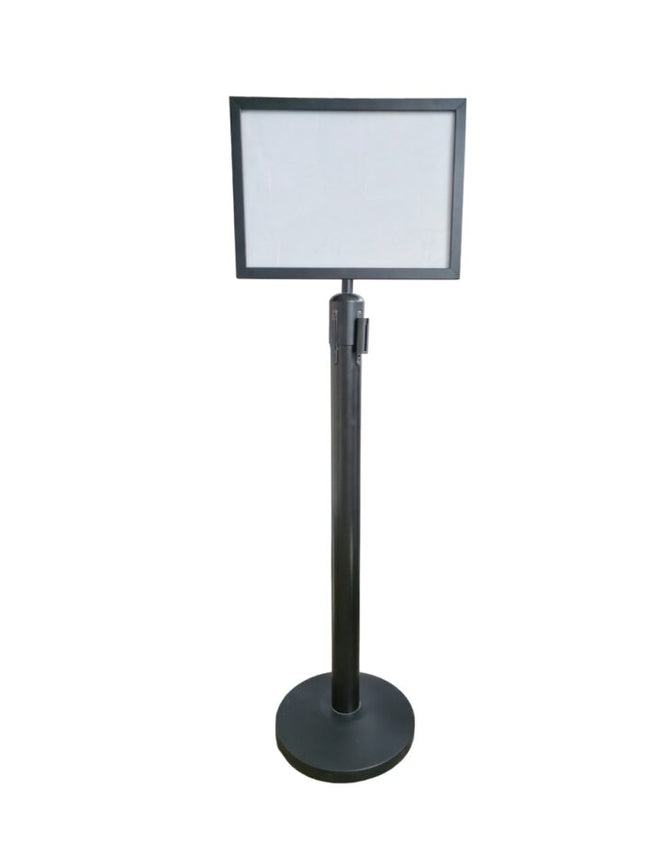 Q Stand Header  A3 Horizontal Black colour for Retractable Stand