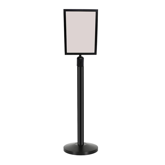 Q Stand Header  A4 Vertical Black colour for Retractable Stand