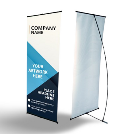 L Banner (Size 85x 180 cms - Black) ADD NEW - Sign and Display UAE