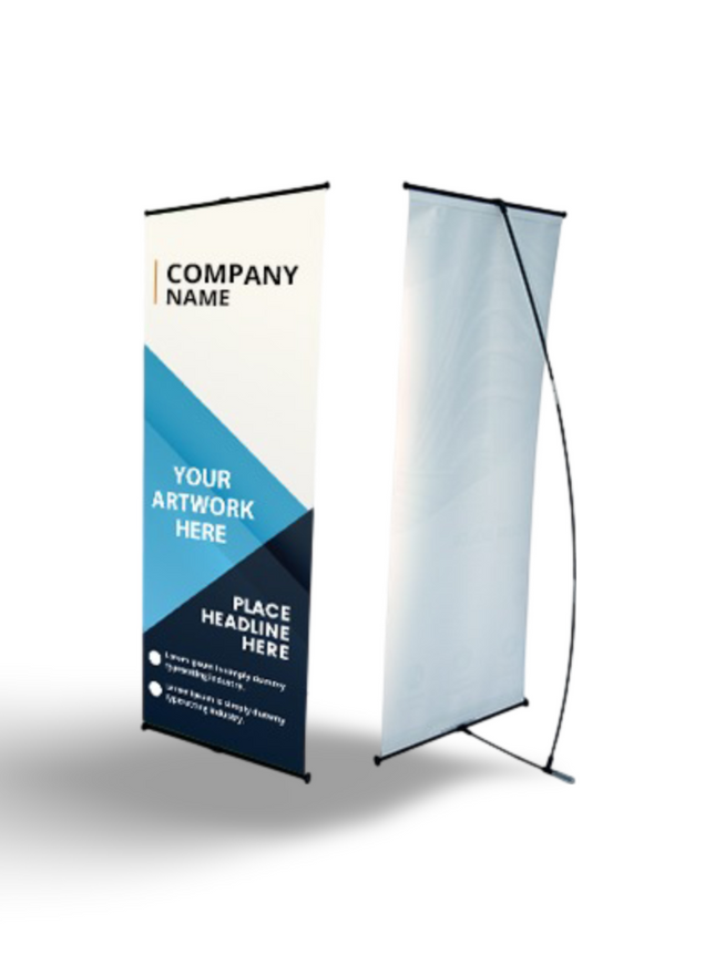 L Banner (Size 85x 180 cms - Black) ADD NEW - Sign and Display UAE