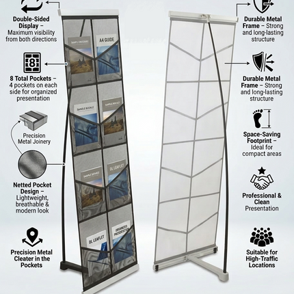 Netted Brochure Stand Double sided