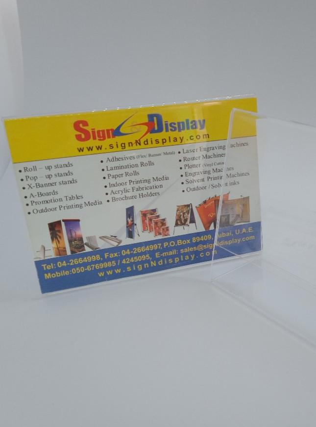 Table Top Leaflet Holder - A5 (L Type) Landscape SDAD - Sign and Display UAE