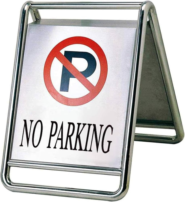 A Board No Parking - Stainless Steel with Etching & colour filling - Sign and Display UAE