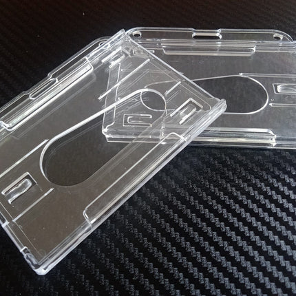 Hard Pouch (O-H) Horizontal clear - Double slot - Paper size 5.3x8.5cm - Sign and Display UAE