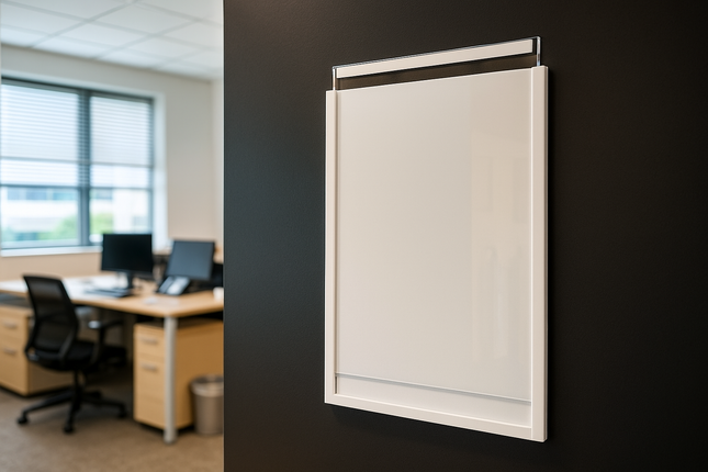 Wall Mounted Acrylic Sliding Leaflet Holder A4-SDAD WHITE Memo Holder