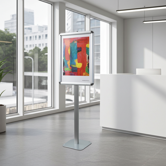 New Info Board  Fixed poster stand A3 - Round corner