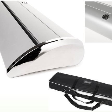 Roll Up Stand with Chrome Caps Single side 300 x 200cms - Sign and Display UAE