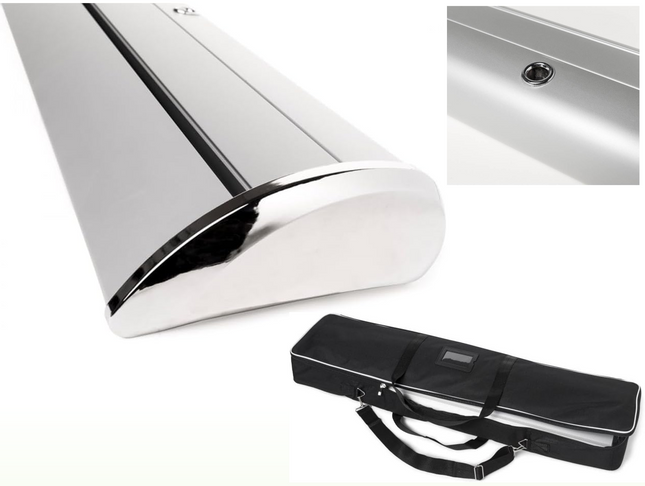 Roll Up Stand with Chrome Caps Single side 300 x 200cms - Sign and Display UAE