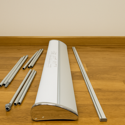 Roll Up Stand with Chrome Caps Single side 300 x 200cms