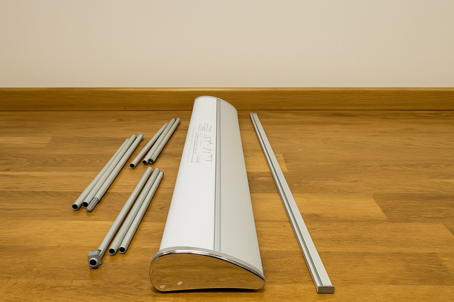 Roll Up Stand with Chrome Caps Single side 300 x 200cms