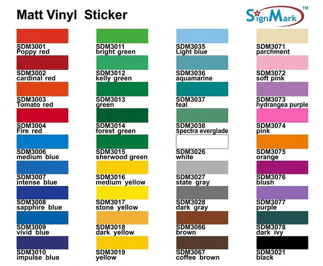 Black - Glossy (SDG 3021)  SignMark Colour Vinyl
