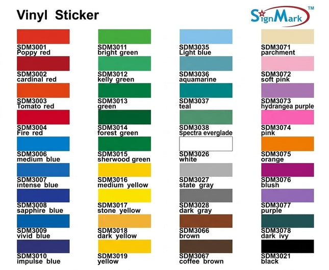 Poppy Red - Glossy (SDG 3001) SignMark Colour Vinyl