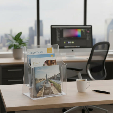 Table/Wall mount Brochure Holder A5 2 Tier (MLD) 77221 AS