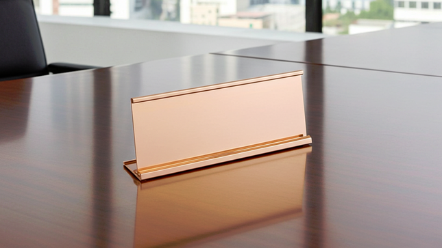 Table Name Holder - Rose Gold Size 2" x 10" (5cms x 25cms)