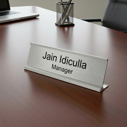 Table Name Holder - Chrome Size 2" x 10" (5cms x 25cms)