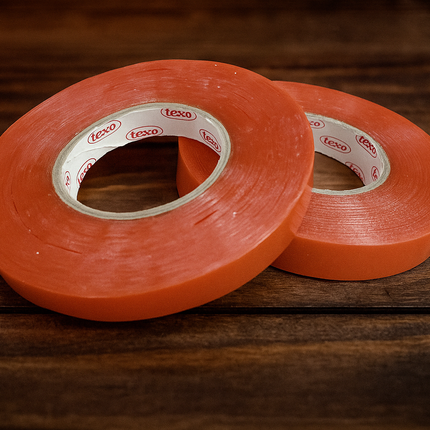 Double Sided Tape 18mm x 50 mtr  -  Texo Red