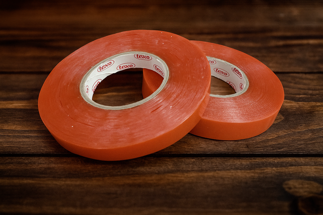 Double Sided Tape 18mm x 50 mtr  -  Texo Red