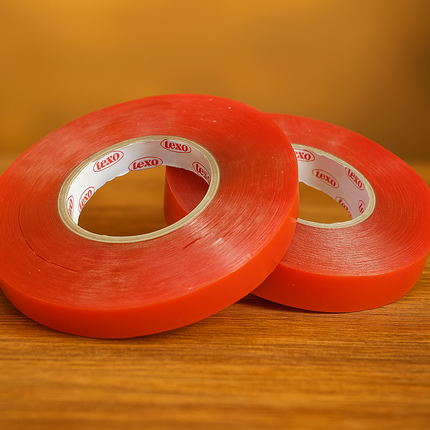 Double Sided Tape 24mm x 50 mtr  -  Texo Red