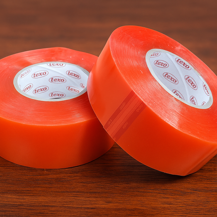 Double Sided Tape 50mm x 50 mtr  -  Texo Red