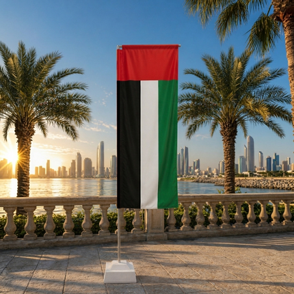 Aluminium Flag pole 30 mm dia 300 x 100 cm for 45 / 80 kg base (without flag & Base)