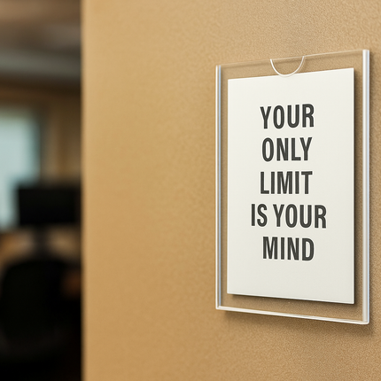 Wall Mounted Acrylic Leaflet Holder A4 Clear Memo Display