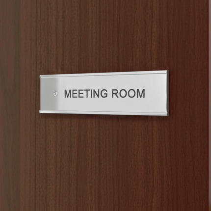 Door name holder Chrome - Size 2" x 12" ( 5 cm x 30 cm )