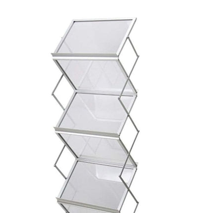 Brochure Holder Zig Zag A3 in Aluminium Carry Case - Sign and Display UAE