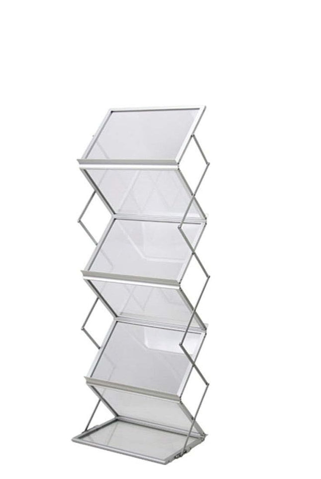 Brochure Holder Zig Zag A3 in Aluminium Carry Case - Sign and Display UAE