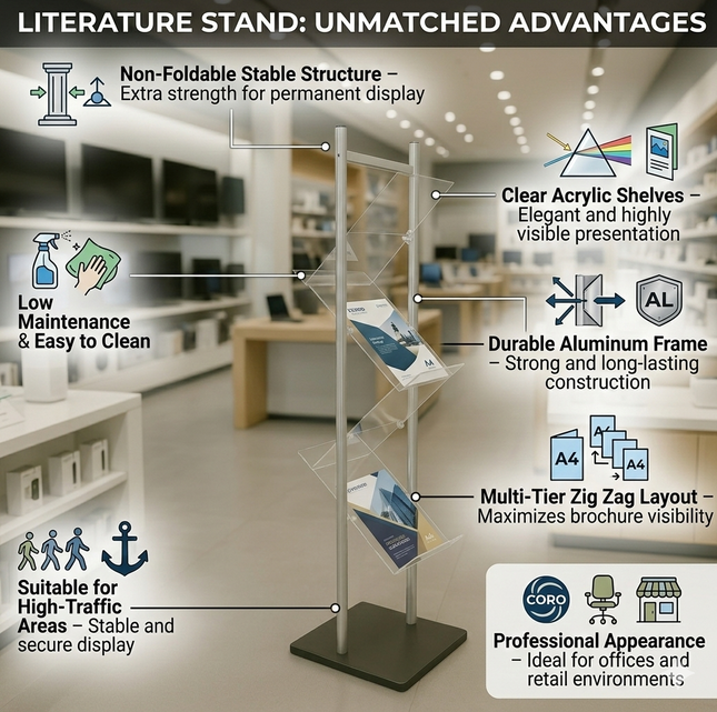 Brochure Holder Zig Zag A4 Non Foldable SDAD