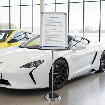 Infoboard  -  Size A3 (With Chrome Base)