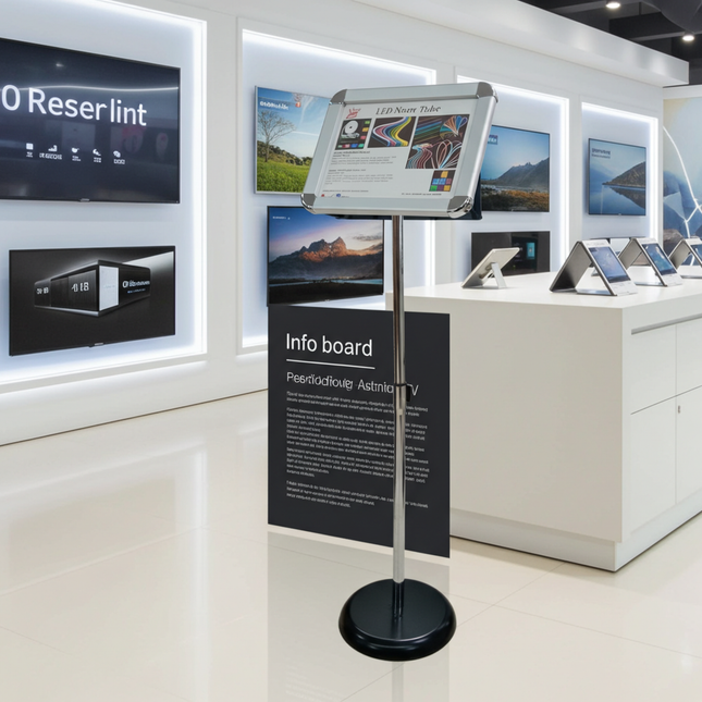 Infoboard  -  Size A3 with Black Base